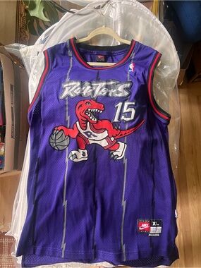 VTG Vince Carter Toronto Raptors Nike Jersey Purple Dino Y2K Size XL